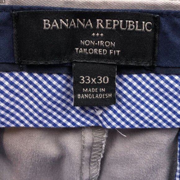 Banana Republic Mens Pants Size 33x30 Non-Iron Tailored Fit Chino Straight Leg - Picture 3 of 16